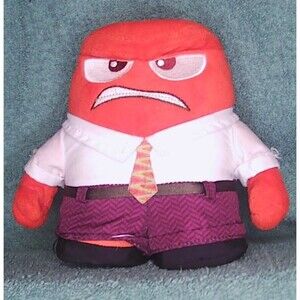 Genuine Disney Pixar Inside Out Movie RED ANGER Plush Toy Doll new